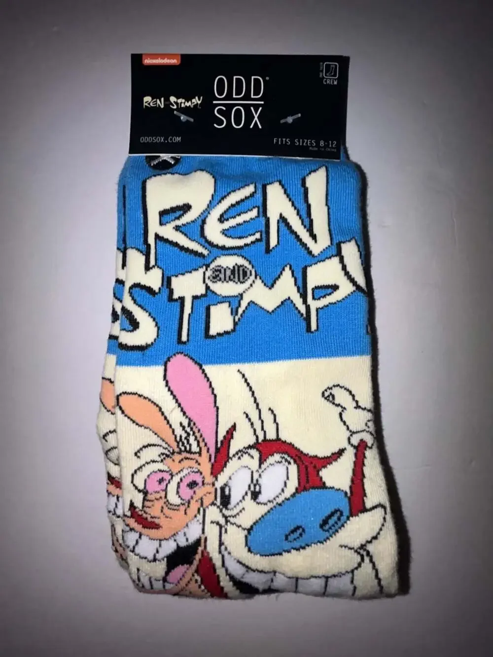 Odd Sox Nickelodeon The Ren & Stimpy Show Crew Socks